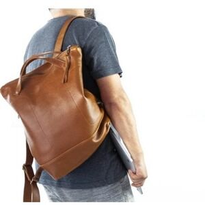 Milloo Leather Convertible Minos 15" Backpack Bag Travel Academia Preppy Greece